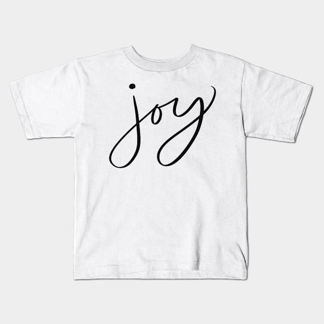 Joy-Christmas Kids T-Shirt by SturgesC